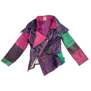 Disney Store Descendants Mal Costume Child Size M 7/8 Faux Leather Jacket
